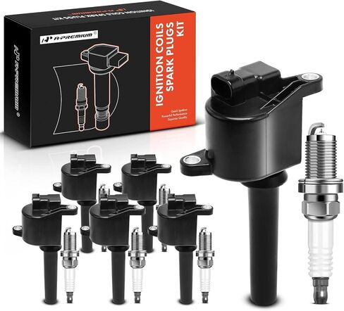 A-Premium Set of 6 Ignition Coil Pack and Platinum Spark Plugs Compatible with Suzuki Verona 2004 & Chevrolet Epica 2004, 2.5L in Saudi Arabia