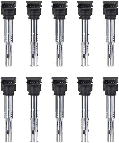 Automotive Replacement Ignition Coil Packs 10PC Compatible with Lamborghini Gallardo 2012 2013 2014 2007 2008 2009 2010 2011 Replaces 06F905115, 06F905115E, 06F905115F, 06H905115, 06H905115A in Saudi Arabia