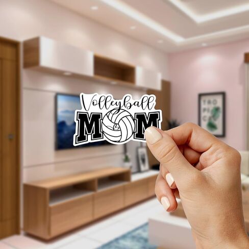 Volleyball Mom - 3" Vinyl Sticker - for Car Laptop Water Bottle Phone - Waterproof Decal in Saudi Arabia