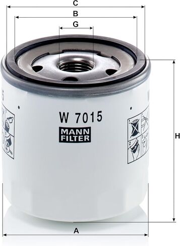 فلتر زيت MANN-FILTER W 7015 - يدور in Saudi Arabia