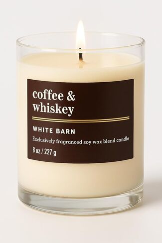 Bath & Body Works Coffee & Whiskey Single Wick Candle, 8 oz – Warm Coffee, Whiskey & Vanilla Blend in Saudi Arabia