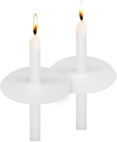 20 عبوة من شموع الكنيسة مع واقيات بالتنقيط لخدمة الوقفة الاحتجاجية على ضوء الشموع التعبدية، صندوق مكون من 20 شمعة، أبيض غير معطر، 5 بوصات ارتفاع × 1/2 بوصة عمق in Kuwait