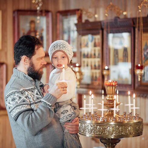 20 عبوة من شموع الكنيسة مع واقيات بالتنقيط لخدمة الوقفة الاحتجاجية على ضوء الشموع التعبدية، صندوق مكون من 20 شمعة، أبيض غير معطر، 5 بوصات ارتفاع × 1/2 بوصة عمق in Kuwait