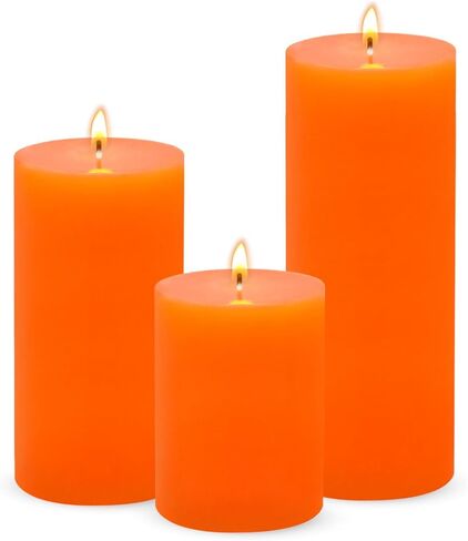 3 Packs Unscented Different Sizes White Pillar Candles, Non-Toxic Dripless Smokeless 3x4, 3x6, 3x8 Inch Cylinder Candles for Wedding, Home Decor, Dinner Table, Party, Power Outage, Emergency in Saudi Arabia