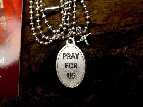 St BRIGID Medal Necklace | Saint Brigid Cross | Brigid of Kildare | Patron Saint Irish Necklace | 30" Stainless Steel Ball Chain | Includes Prayer Card in Saudi Arabia