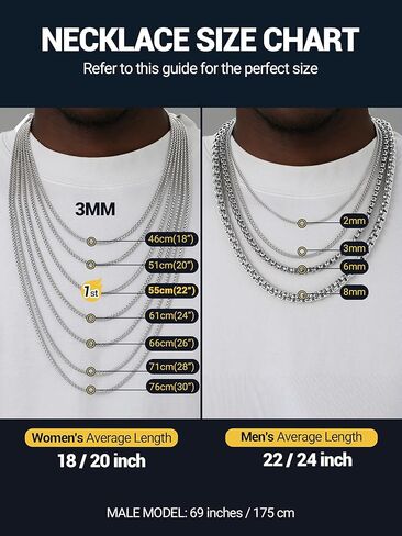 PROSTEEL Squre Rolo Link Chains، الفولاذ المقاوم للصدأ/18 قيراط الذهب/قلادة سوداء، عرض 2 مم/3 مم/6 مم/9 مم، مشبك قوي على شكل جراد البحر وسلسلة متينة للمجوهرات الرجالية والنساء، 18 بوصة - 30 بوصة، مع صندوق هدايا in Kuwait