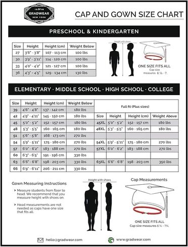 Gradwear Classic Masters Graduation Gown, Unisex Masters Degree Regalia in Kuwait