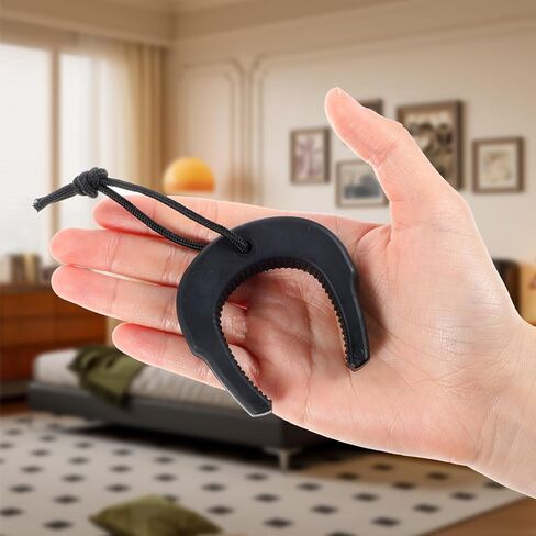 2pcs First Responder Door Stop, Emergency Door Jam with Nylon Cord Attachments Pinch Guard from Closing Edge Security Handle Stopper(Black) in Saudi Arabia