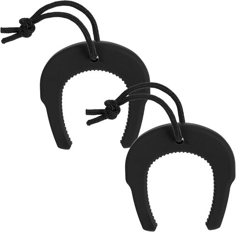 2pcs First Responder Door Stop, Emergency Door Jam with Nylon Cord Attachments Pinch Guard from Closing Edge Security Handle Stopper(Black) in Saudi Arabia
