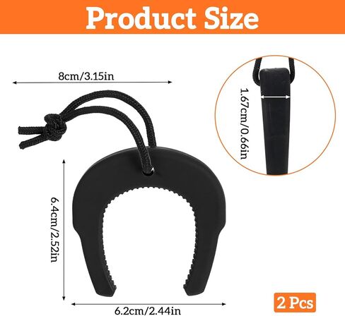 2pcs First Responder Door Stop, Emergency Door Jam with Nylon Cord Attachments Pinch Guard from Closing Edge Security Handle Stopper(Black) in Saudi Arabia