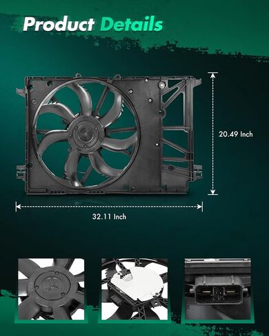 SCITOO Engine Radiator Cooling Fan Assembly Compatible with 2019-2020 for LX for ES350 3.5L 2019-2021 for Toyota for Avalon 3.5L 2018-2021 for Toyota for Camry 3.5L ;Replace 624200 in Saudi Arabia