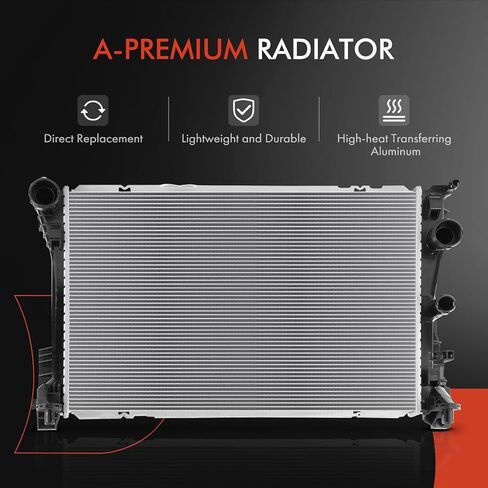 A-Premium Engine Coolant Radiator Compatible with Mercedes-Benz SL400 2015-2016, SL450 2017-2018, SL550 2013-2018, SLK300 2016, SLC300 2017, SLC43 AMG 2017-2018, 2.0L 3.0L 4.7L, Replace# A0995002503 in Saudi Arabia