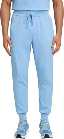 Men's 8-Pocket Cargo Jogger Scrub Pants Noah - Adjustable Waist, Stretch Recycled Fabric in Saudi Arabia