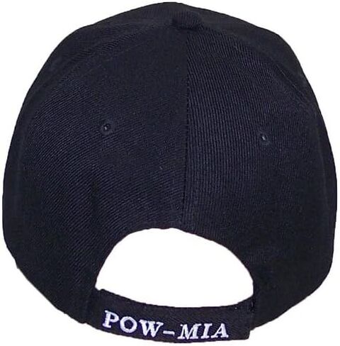 US Energy Products Y&W POW/MIA لم تُنسَ مع العلم على قبعة قابلة للتعديل، أسود، in Kuwait