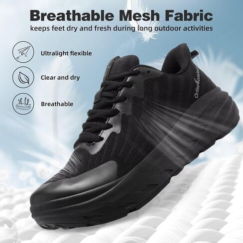 Women's Orthopedic Diabetic Wide Toe Box Running Shoes: Comfortable Arch Support Plantar Fasciitis Orthotic Athletic Sneakers, Casual Work Tennis Walking Shoes for Swollen Feet, Hee & Foot Pain Relief in Saudi Arabia