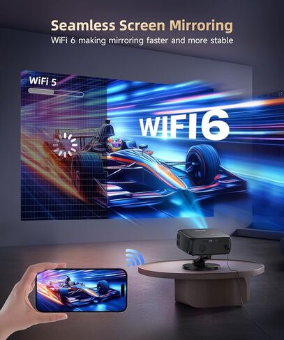 جهاز عرض صغير اصلي 1080P FHD 9000L من سوبيو، يدعم 4K، جهاز عرض فيديو صغير محمول بمنفذ HDMI وUSB واللابتوب وتي في ستيك وبلاي ستيشن 5 وIOS واندرويد وقرص U in Saudi Arabia