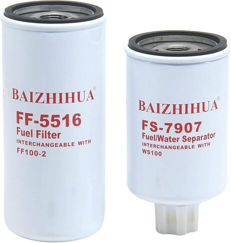 حزمة كومبو للمرشح المسبق WS100 وفلتر الوقود FF100-2 متوافقة مع أنظمة الوقود AirDog I II II-4G II-5G Cummins Powerstroke Duramax Diesel، Dodge Ram Chevy Silverado GMC Sierra in Kuwait