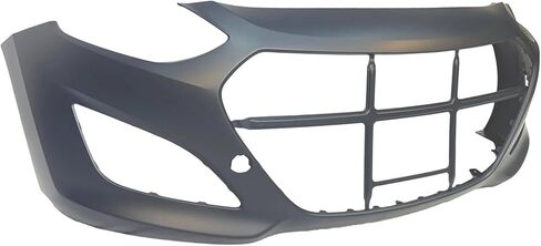 FitParts Compatible With Front Bumper Cover Fascia 2013-2017 Hyundai Elantra CAPA GT Base GL GLS Limited SE L Hatchback 13-17. New, Primed and Ready for Paint. With Fog Light Holes. HY1000196 in Saudi Arabia