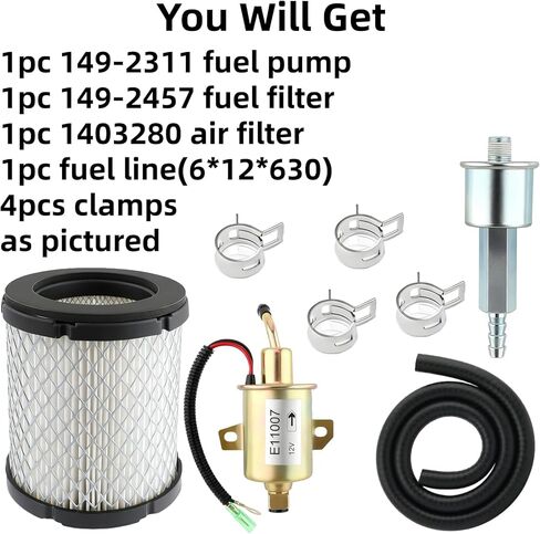149-2311 Fuel Pump Tune Up Kit Compatible with Onan Cummins Generator 4000 4KW RV A029F889 E11007 Microlite Microquiet Generators Parts, with 1403280 Air Filter and 149-2457 Fuel Filter in Kuwait