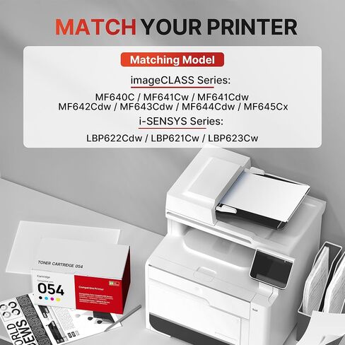 054 Toner Cartridge - MF644cdw MF642cdw Compatible for Canon 054 Toner 054H Work for Canon MF642cdw Toner Cartridges Color imageCLASS MF641Cw MF644Cdw MF641cw Printer (4-Pack, BK/C/M/Y) in Kuwait
