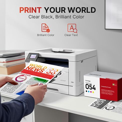 054 Toner Cartridge - MF644cdw MF642cdw Compatible for Canon 054 Toner 054H Work for Canon MF642cdw Toner Cartridges Color imageCLASS MF641Cw MF644Cdw MF641cw Printer (4-Pack, BK/C/M/Y) in Kuwait