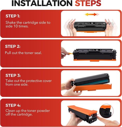 054 Toner Cartridge - MF644cdw MF642cdw Compatible for Canon 054 Toner 054H Work for Canon MF642cdw Toner Cartridges Color imageCLASS MF641Cw MF644Cdw MF641cw Printer (4-Pack, BK/C/M/Y) in Kuwait