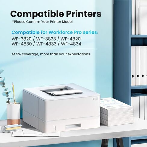 مُعاد تصنيعها لخراطيش الحبر 822XL المتوافقة مع مجموعة خراطيش الحبر Epson 822XL المستخدمة لطابعة Epson WF-3820 Workforce Pro WF-4820 WF-4830 WF-3823 WF-4834 (أسود سماوي أرجواني أصفر) in Kuwait