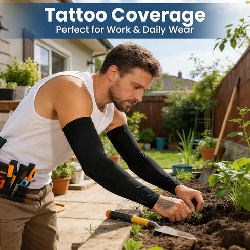 8 Pairs Soft Arm Sleeves, UV Sun Protection Cooling Compression Arm Covers for Outdoor Work, Sports, Men & Women in Saudi Arabia