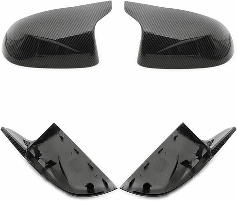 Door Mirror Cover Compatible with G01 X3 G02 X4 G05 X5 G06 X6 G07 X7 Rearview Mirror Caps Side View Mirrors Carbon Fiber Look in Saudi Arabia