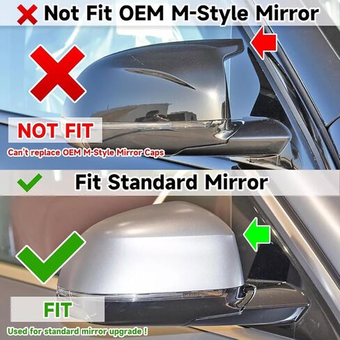 Door Mirror Cover Compatible with G01 X3 G02 X4 G05 X5 G06 X6 G07 X7 Rearview Mirror Caps Side View Mirrors Carbon Fiber Look in Saudi Arabia