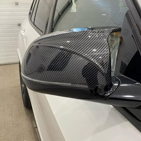 Door Mirror Cover Compatible with G01 X3 G02 X4 G05 X5 G06 X6 G07 X7 Rearview Mirror Caps Side View Mirrors Carbon Fiber Look in Saudi Arabia