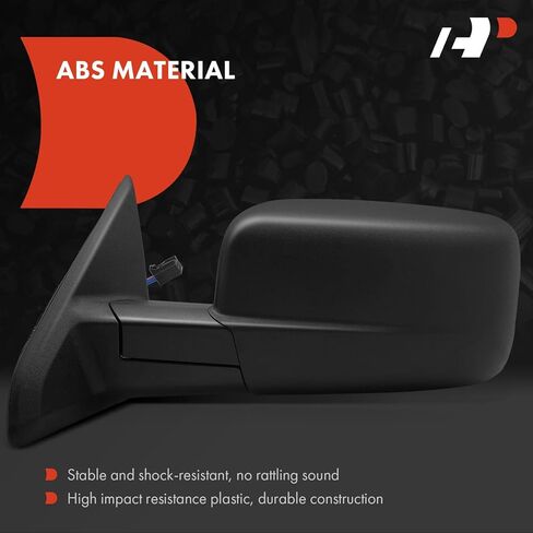 A-Premium Driver Side Power Door Mirror - Compatible with Ram 1500 2500 2011-2012 & Dodge Ram 1500 2009-2010, Ram 2500 2010 - Heated Manual Folding Black Outside Rear View Mirror in Saudi Arabia