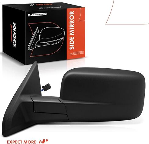 A-Premium Driver Side Power Door Mirror - Compatible with Ram 1500 2500 2011-2012 & Dodge Ram 1500 2009-2010, Ram 2500 2010 - Heated Manual Folding Black Outside Rear View Mirror in Saudi Arabia