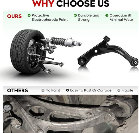 Front Lower Control Arm Suspension Kit Fit for 2005-2009 Ford Escape Mazda Tribute Mercury Mariner with Ball Joint Tie Rods K80400 K80399-8 pcs in Saudi Arabia