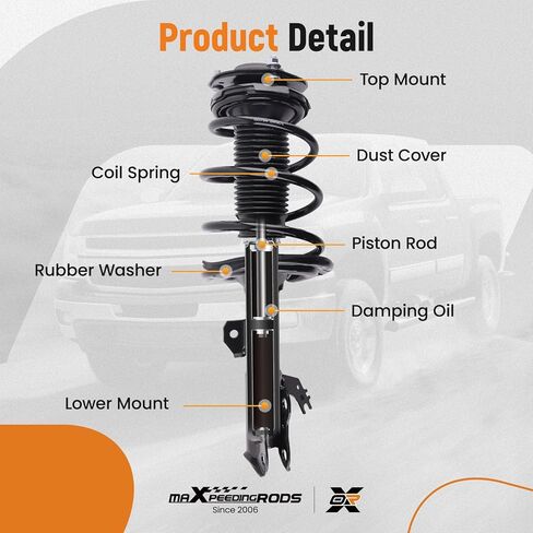 maXpeedingrods 1333375L 1333375R Front Strut for Toyota Camry 2012-2017 SE XSE 2.5L, 2Pc Shock Absorber Strut w/Coil Spring Assembly in Kuwait