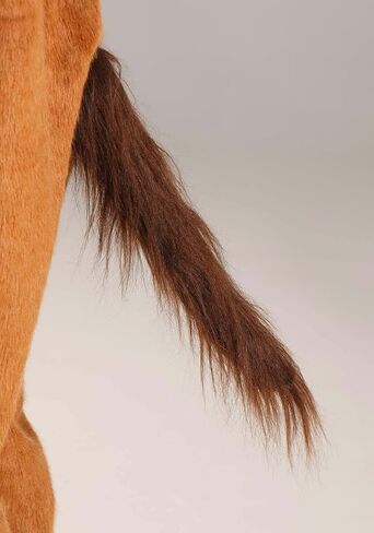 Horse Mouth Mover Mascot Costume for Adults - Jumpsuit, Mask, Mitts & Slippers with Faux Fur Details in Saudi Arabia