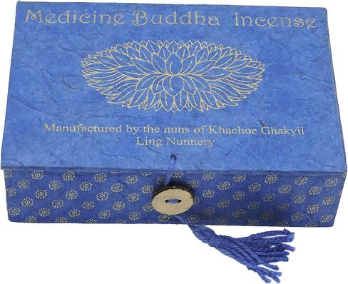Hands Of Tibet Medicine Buddha Incense in an eco-Friendly Lokta Paper Gift Box Handmade by Nuns in Saudi Arabia