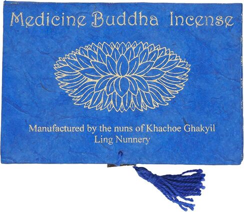 Hands Of Tibet Medicine Buddha Incense in an eco-Friendly Lokta Paper Gift Box Handmade by Nuns in Saudi Arabia