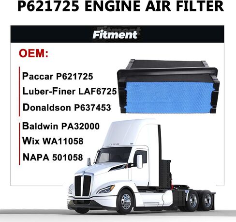 P621725 Engine Air Filter Fit for Kenworth T680 T880, Peterbilt 567 579 Replaces LAF6725 P637453 PA32000 WA11058 501058 in Saudi Arabia
