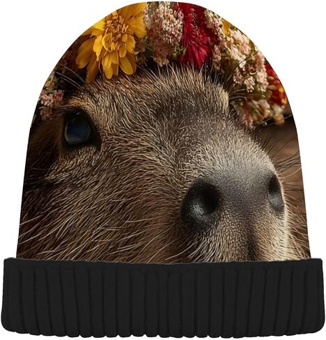 Capybara Board Unisex Beanie Hat for Women Men Knit Hat Cool Winter Beanies Ski Hat Cap Multi-Colored in Saudi Arabia