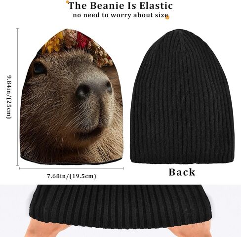 Capybara Board Unisex Beanie Hat for Women Men Knit Hat Cool Winter Beanies Ski Hat Cap Multi-Colored in Saudi Arabia