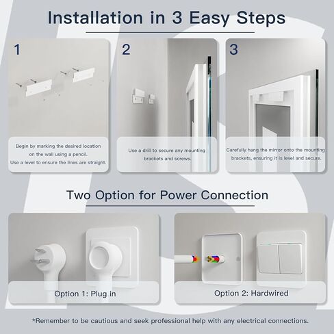 مرآة حمام LED بطول 91.44 سم × عرض 152.4 سم مع أضواء، مرآة زينة للحمام مؤطرة قابلة للتعتيم، مضادة للضباب، بإضاءة خلفية وأمامية، مرآة مضاءة قابلة للتعتيم بدون خطوات، مرآة زينة مضاءة للجدار in Kuwait