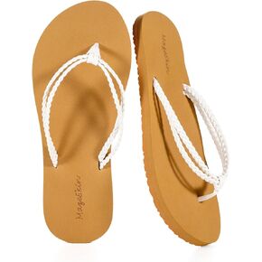 mazeskin Braided Yoga Foam Cushion Flip Flops for Women,Arch Support Comfortable Summer Beach Walking Thong Sandals Non-Slip in Kuwait