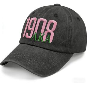 1908 Aka Embroidery Baseball Cap Adjustable Aka Sorority Gifts for Women in Kuwait