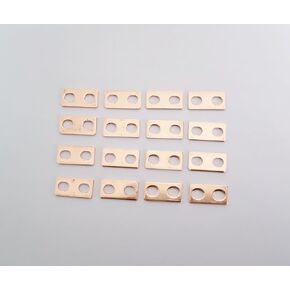 16PCS Battery Copper Bus Bar Connetion Plate 13mm Hole Spacing 12mm Width 1.5mm Thick with Three Holes for 5.5/6.2/6.9Ah Lithium Battery Cell in Saudi Arabia