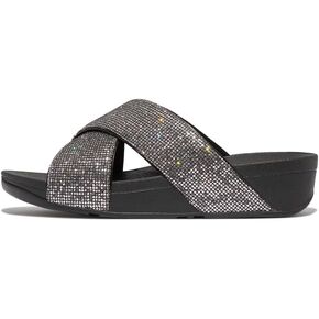 FitFlop womens Lulu Glitterball Cross Slides in Kuwait