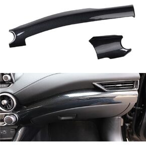 LEXLEY 2pcs Black Carbon fiber Style Center Console Dash Board Panel Dial Dashboard Cover Trims Interior Accessories For Nissan 2020 2021 2022 2023 2024 2025 Sentra in Saudi Arabia
