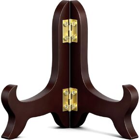 حامل لوحة خشبية، حامل لوحة زخرفية، حامل عرض قابل للطي، حامل صغير أو إطار صورة للعرض، حامل فني على الطاولة، بني وذهبي in Kuwait