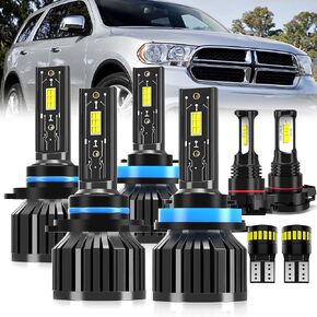 For 2011-2013 Dodge Durango light Bulbs, 9005 High Beam H11 Low Beam H16 Fog Light License Plate Lights Combo, 8PCS in Kuwait
