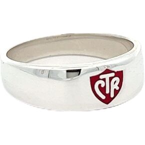 One Moment In Time J57R Sterling Silver Band Red Ring Mormon LDS CTR in Kuwait